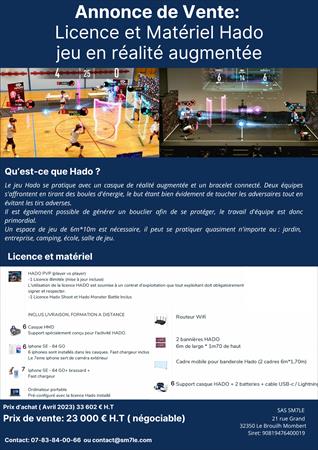EQUIPEMENT RÉALITÉ AUGMENTÉE HADO FRANCE